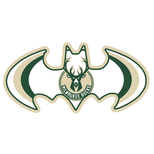 Milwaukee Bucks Batman Logo iron on transfers